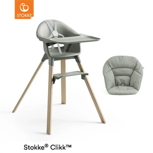 Stokke® Clikk™ High Chair + Cushion inc. Free Travel Bag - Glacier Green