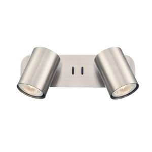 Franklite Duet Twin spotlight in satin nickel
