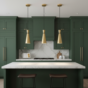 Franklite Happy Slimline Pendant Satin Brass