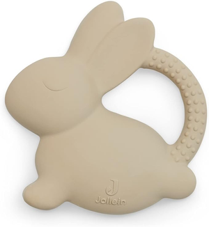 Jollein Teething Ring Rubber Bunny - Nougat