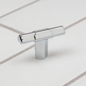 Polished Chrome Triangle T-Bar Knob & Handle - 45mm Knob