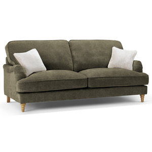 Eloise 4 Seater Sofa in Marlan Olive Green Fabric