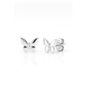 Butterfly Drop Earrings In Sterling Silver – Women's Butterfly Silver Jewelry