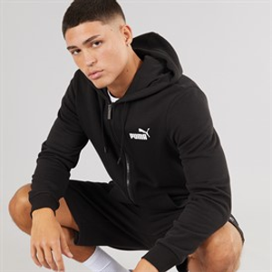 Puma Mens Essentials Small Logo Full Zip Hoodie Puma Black