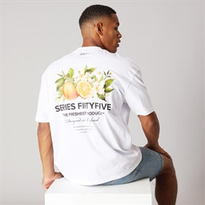 Fiftyfive Mens Mullican Crew T-Shirt White