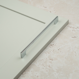 Polished Chrome Slim, Squared D Bar Handles - 224mm Handle