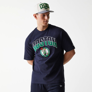 Boston Celtics NBA Arch Graphic Navy Oversized T-Shirt