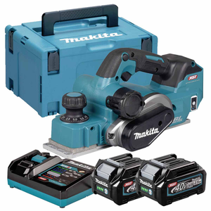 Makita KP001GD202 40V XGT Brushless Planer with 2x 2.5Ah Batteries