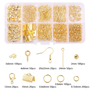 Kit 710 pièces pour création de bijoux - Or