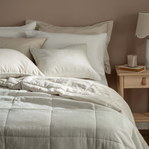 Natural Linen Look Bedspread