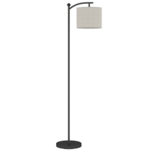 HOMCOM Lámpara de Pie LED Regulable con Temperaturas de Color Ajuste Continuo Control Remoto Temporizador de 60 Minutos Negro