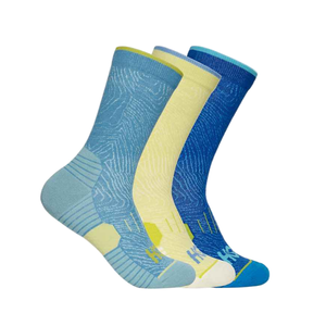 Hoka Unisex Crew Run Sock 3-Pack - Alpine Blue/Cardamon/Ultramarine