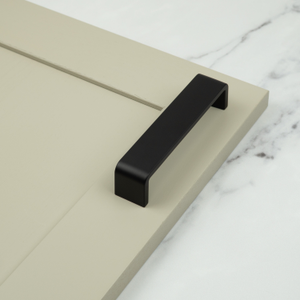 Matt Black Square D-Bar Handles in 4 Sizes - 128mm Handle