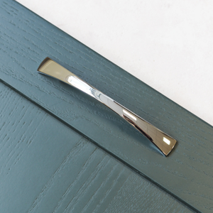 Polished Chrome Slim Pinched In Bow Cabinet Handle 96mm Centres