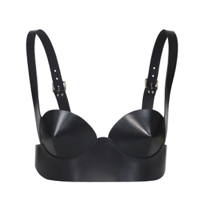 Black Desie Leather Bustier (M)