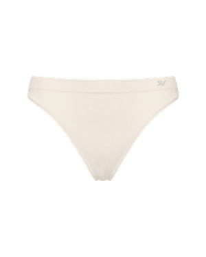 Tencel Seamless Thong Three Pack - White,Pink,Grey (S)