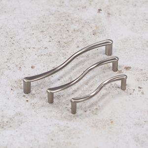 Brushed Nickel Cabinet S Shaped Handles in 96mm 128mm 160mm Centres - 128mm Handle