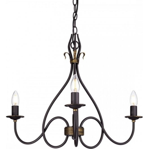 WM3 Windemere Three Light Chandelier Rust/gold