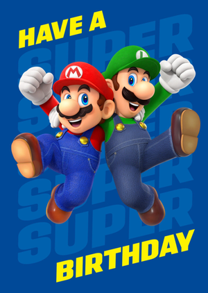Super Mario Bros Have A Super Birthday Card