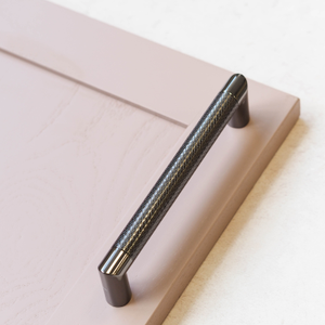 Gunmetal Grey Chrome Cabinet Knurled Handles 160mm & 320mm Centres - 160mm Handle