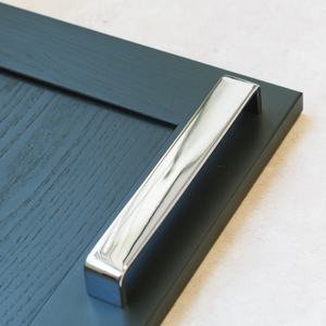 Polished Chrome Cabinet Square Wide D Handles in 4 Sizes - 192mm