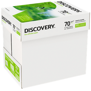 Discovery A4 Printer Paper 70 gsm Smooth White 161 CIE 5 500 Sheets Pack of 5