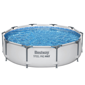 Bestway 3.05m x 76cm Round Large Pool Set Grey with included Filter Pump