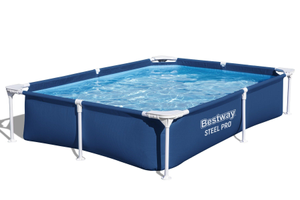 Bestway 2.21m x 1.50m x 43cm Steel Pro Large Pool Blue