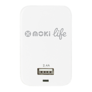 Moki Life USB Wall Charger White 2.4A