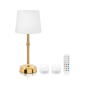 Omniance Siena Rechargeable Wireless Table Lamp with Remote - 1 Lamp, 2 Light Sources, 1 Remote