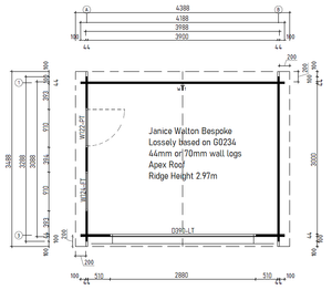RM25170 Bespoke 4 x 3m Apex Garden Studio with Alu doors | 70mm - £7,950