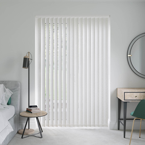 Eilen Whisper White Vertical Blinds: 990mm x 890mm Exact