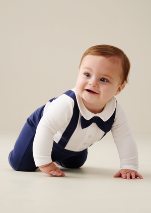 Jude Smart Bow Tie Onesie