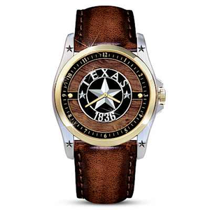 Texas Forever Leather Men?s Watch