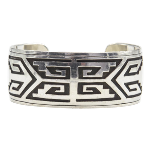 Late 20th Century Native American Sterling Silver Cuff Bracelet by Jacob Kahe