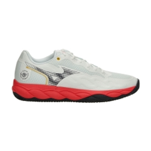 Mizuno Wave Enforce Court Clay - White/Baritone Blue/Calypso Coral