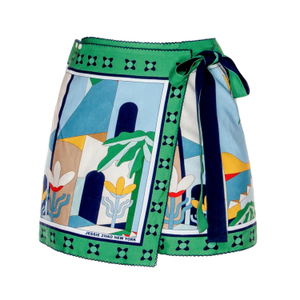 Swim Cover Up Skirt-Green Wonderland (M/L)