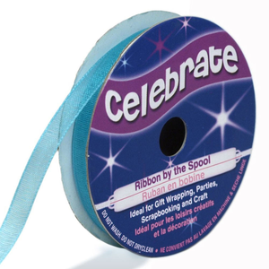Ruban organza Celebrate bleu turquoise - 6 mm x 8 m