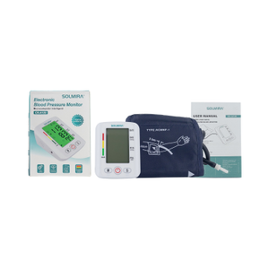Tensiómetro de Brazo Digital 2 Usuarios 90 Mediciones Blanco 10x6x12cm Solmira