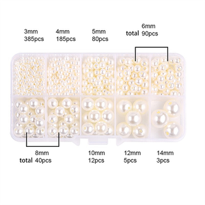 Coffret 800 perles nacrés - Ivoire