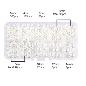Coffret 800 perles nacrés - Blanc