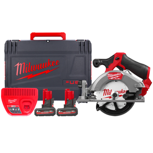 Milwaukee M12FCS442-502X 12V M12 Fuel Cordless Brushless Sub Compact Circular Saw 140mm With 2 x 5.0Ah High Output Batteries, Charger & Case