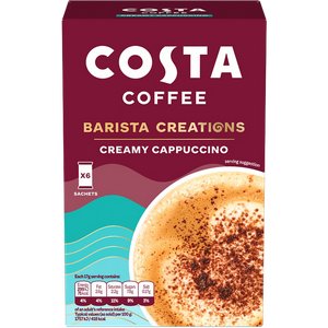 COSTA COFFEE Barista Creations Instant Coffee Sachets Cappuccino 17 g Pack of 6