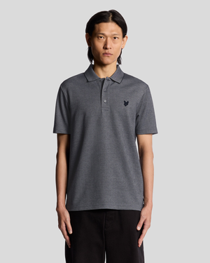 Lyle & Scott Pique Interlock Polo Shirt - X973 Chambray Blue