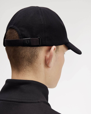 Fred Perry Classic Piqué Cap - Black/Shaded Stone S77