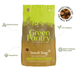 Small Dog Chicken with Carrot, and Spinach, for all Small Dog Breeds - 1.5kg