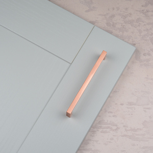 Satin Copper Square Cabinet Bar Handle with 160mm & 320mm Hole Centres - 160mm Handle