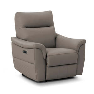 Aldo Recliner Armchair in Oyster Leather