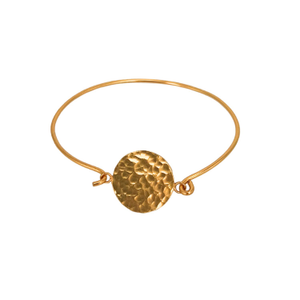 The Sol - Hammered Charm Bracelet 24K Gold Plated