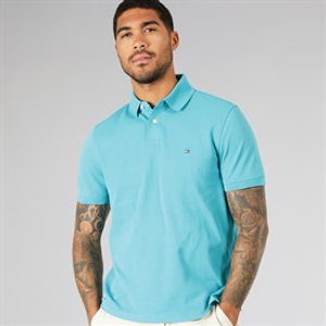 Tommy Hilfiger Mens 1985 Regular Polo Hazy Teal